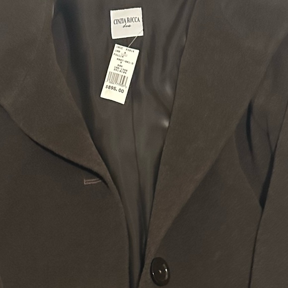 Cinzia Rocca Long Brown Wool Coat - Picture 3 of 3